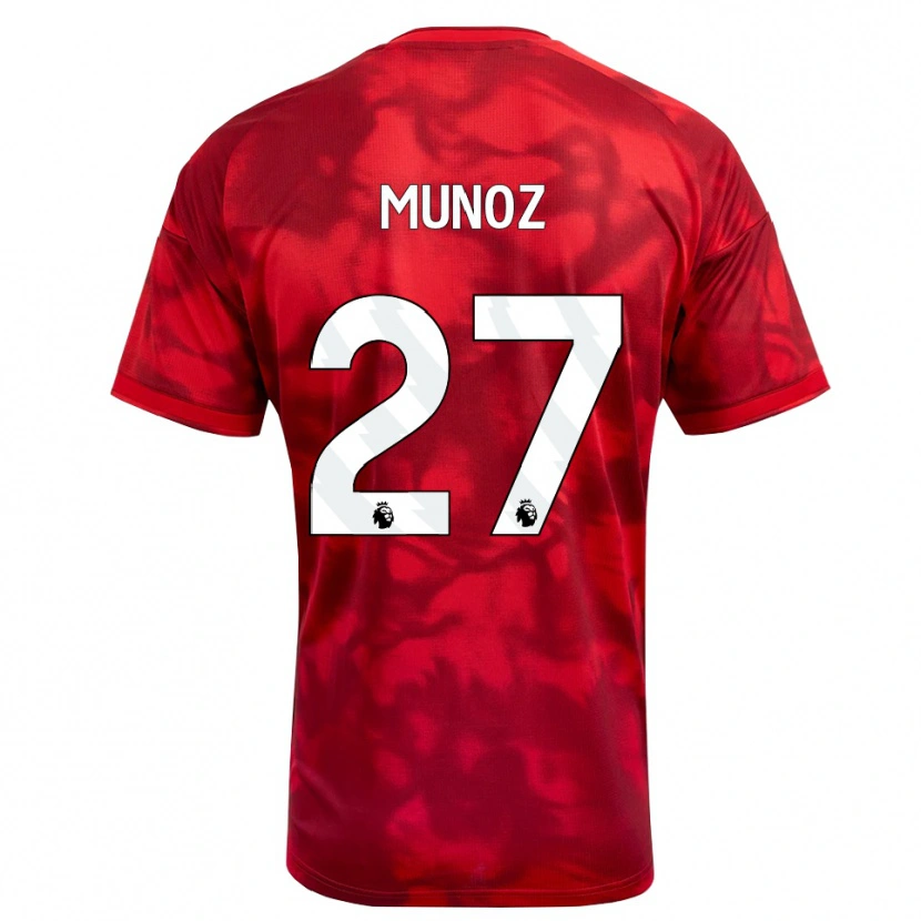 Danxen Dames Daniel Muñoz #27 Krimson Wit Thuisshirt Thuistenue 2026/27 T-Shirt