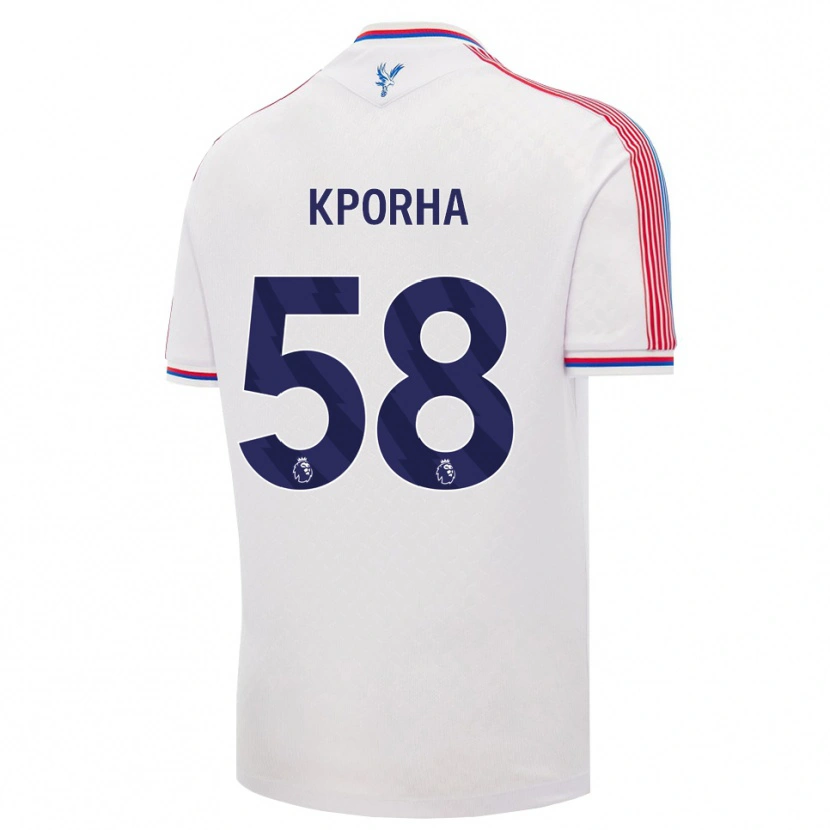 Danxen Dames Caleb Kporha #58 Wit Rood Blauw Thuisshirt Thuistenue 2026/27 T-Shirt