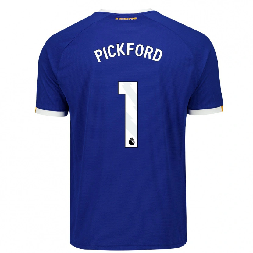Danxen Dames Jordan Pickford #1 Blauw Wit Geel Thuisshirt Thuistenue 2026/27 T-Shirt