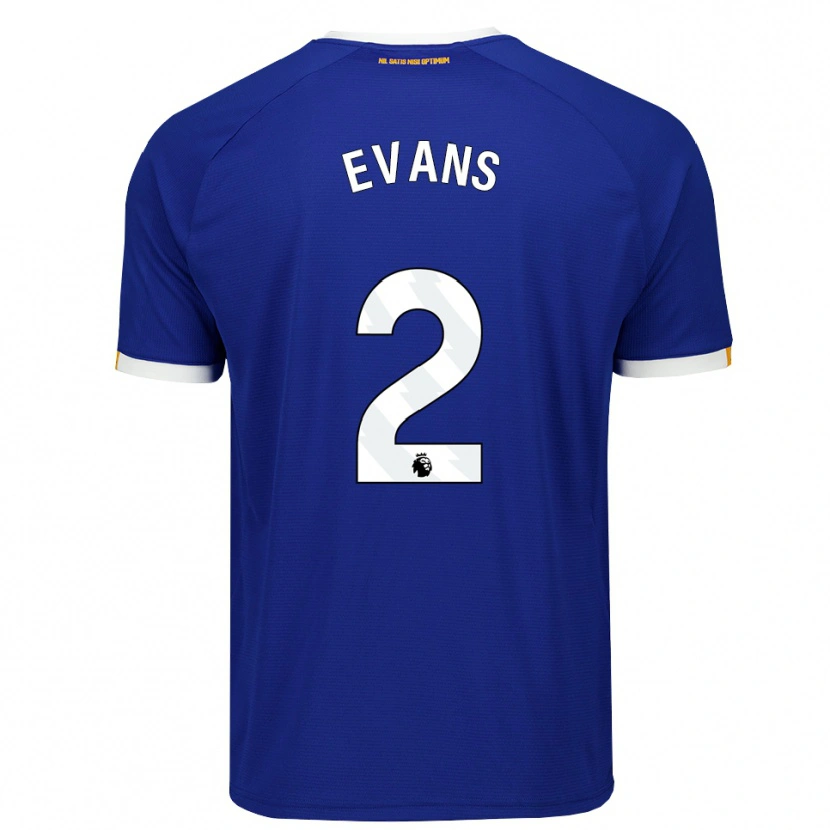 Danxen Dames Lewis Evans #2 Blauw Wit Geel Thuisshirt Thuistenue 2026/27 T-Shirt