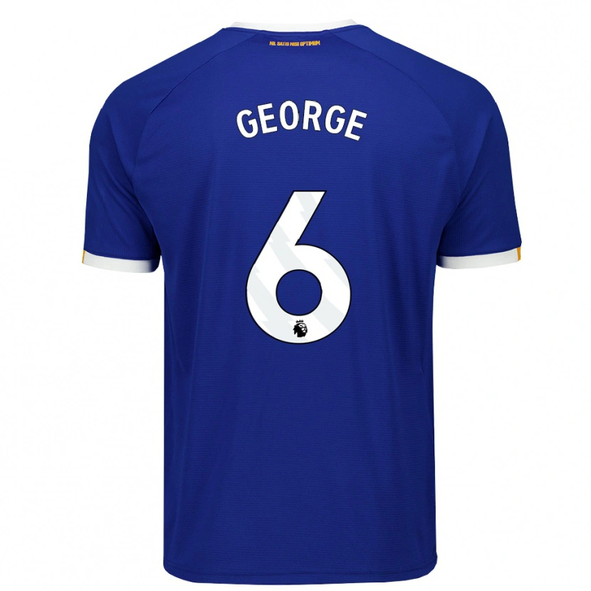 Danxen Dames Gabrielle George #6 Blauw Wit Geel Thuisshirt Thuistenue 2026/27 T-Shirt