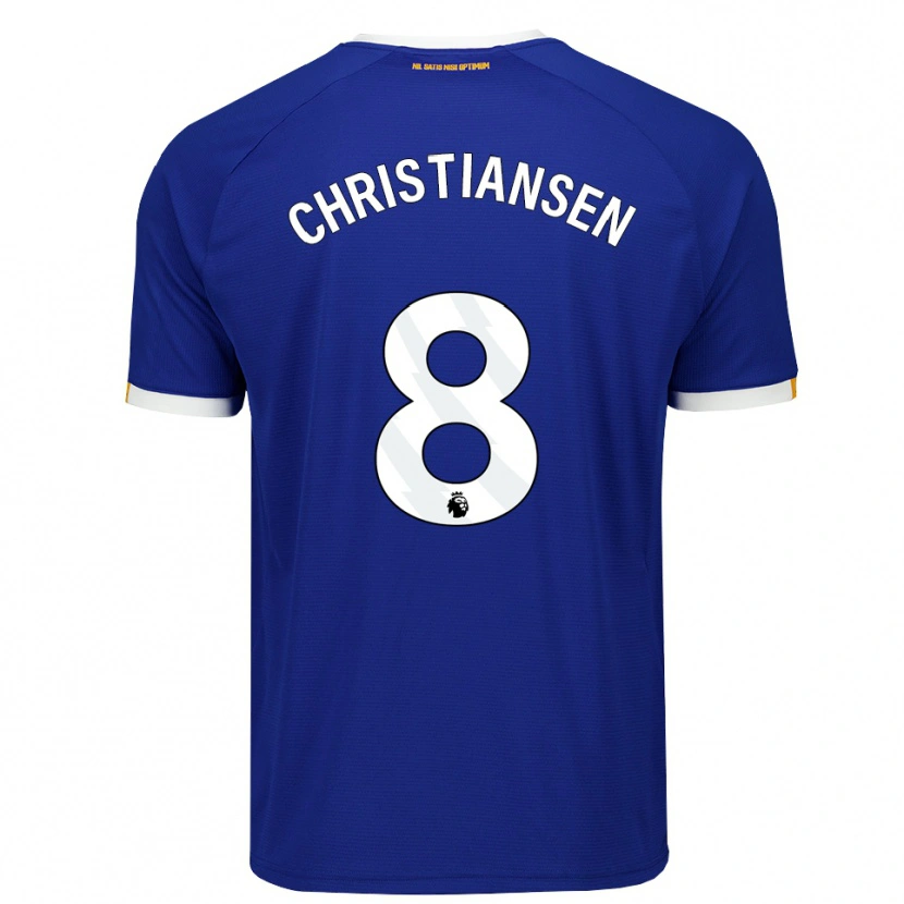 Danxen Dames Izzy Christiansen #8 Blauw Wit Geel Thuisshirt Thuistenue 2026/27 T-Shirt