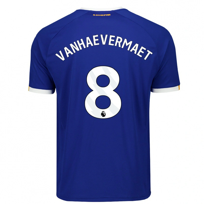 Danxen Dames Justine Vanhaevermaet #8 Blauw Wit Geel Thuisshirt Thuistenue 2026/27 T-Shirt