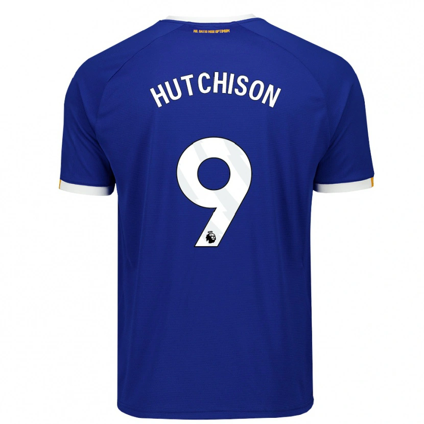 Danxen Dames Kai Hutchison #9 Blauw Wit Geel Thuisshirt Thuistenue 2026/27 T-Shirt