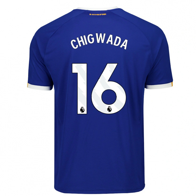 Danxen Dames Josh Chigwada #16 Blauw Wit Geel Thuisshirt Thuistenue 2026/27 T-Shirt