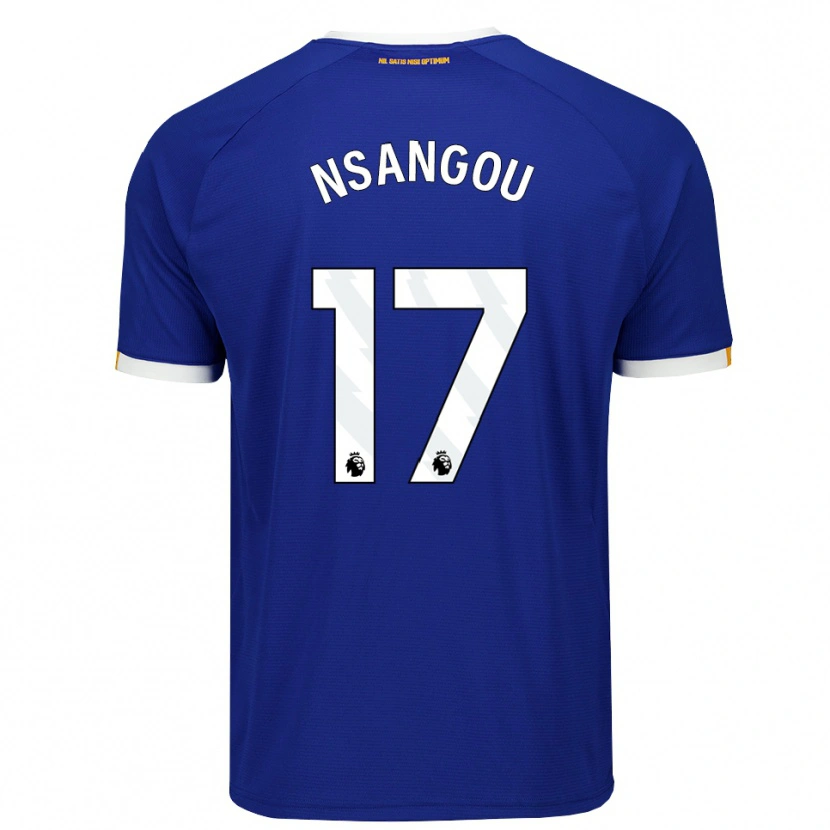 Danxen Dames Jonathan Nsangou #17 Blauw Wit Geel Thuisshirt Thuistenue 2026/27 T-Shirt