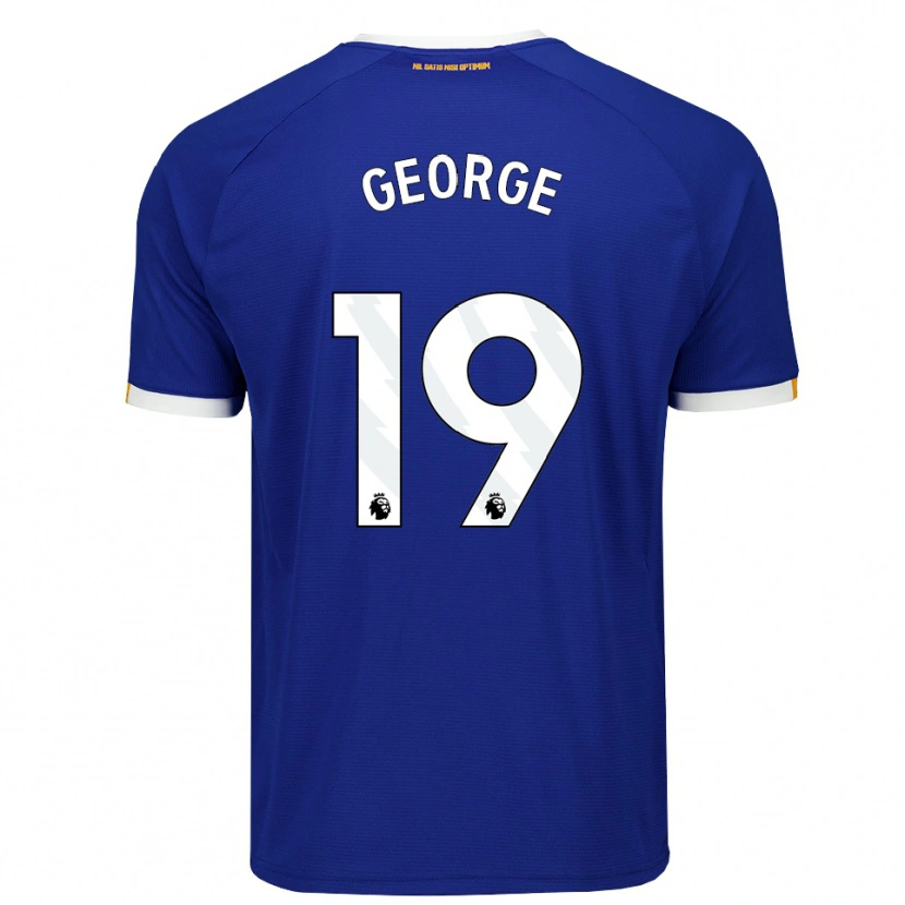 Danxen Dames Tyrique George #19 Blauw Wit Geel Thuisshirt Thuistenue 2026/27 T-Shirt