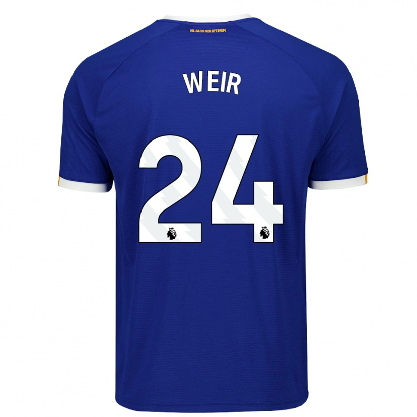 Danxen Dames Kenzie Weir #24 Blauw Wit Geel Thuisshirt Thuistenue 2026/27 T-Shirt