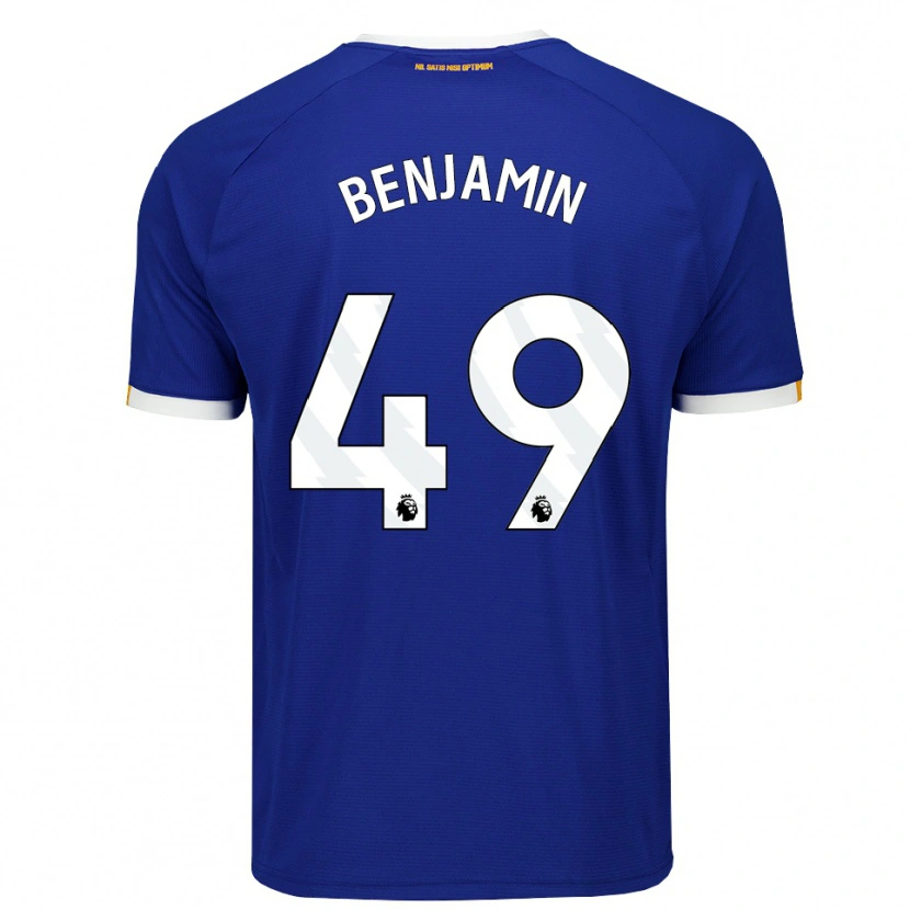 Danxen Dames Omari Benjamin #49 Blauw Wit Geel Thuisshirt Thuistenue 2026/27 T-Shirt