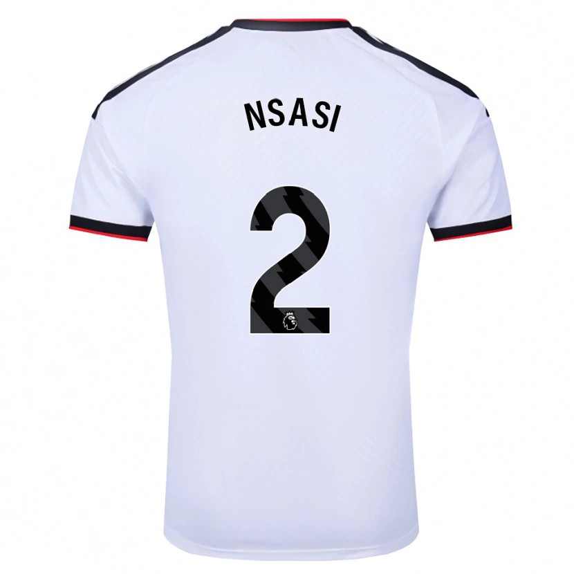 Danxen Dames Eddy Nsasi #2 Wit Zwart Rood Thuisshirt Thuistenue 2026/27 T-Shirt