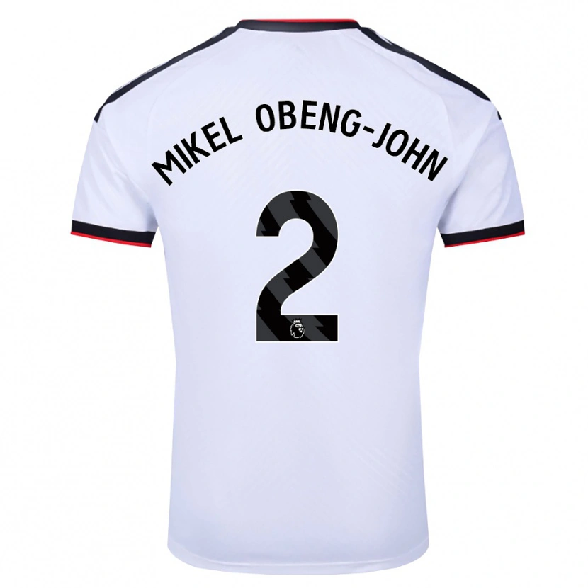 Danxen Dames Joe Mikel Obeng-John #2 Wit Zwart Rood Thuisshirt Thuistenue 2026/27 T-Shirt