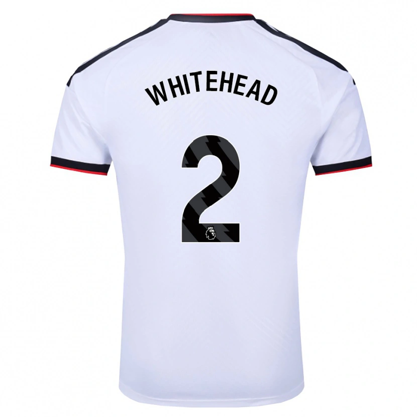 Danxen Dames Daniel Whitehead #2 Wit Zwart Rood Thuisshirt Thuistenue 2026/27 T-Shirt