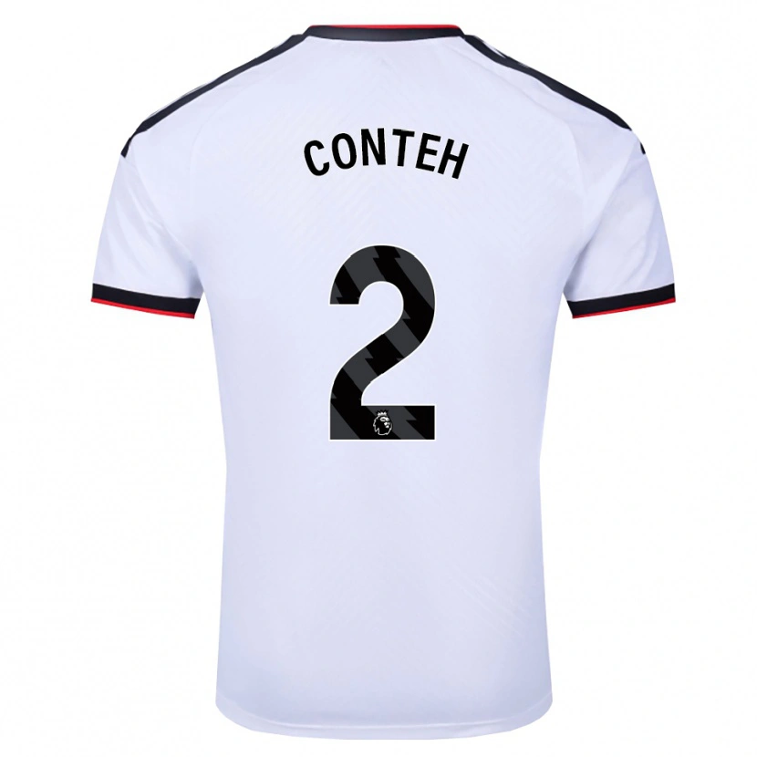 Danxen Dames Daniel Conteh #2 Wit Zwart Rood Thuisshirt Thuistenue 2026/27 T-Shirt