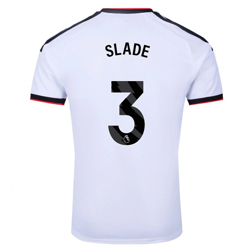 Danxen Dames Bradley Slade #3 Wit Zwart Rood Thuisshirt Thuistenue 2026/27 T-Shirt