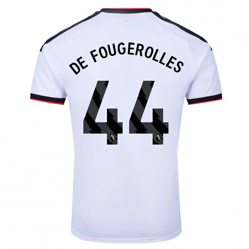 Danxen Dames Luc De Fougerolles #44 Wit Zwart Rood Thuisshirt Thuistenue 2026/27 T-Shirt