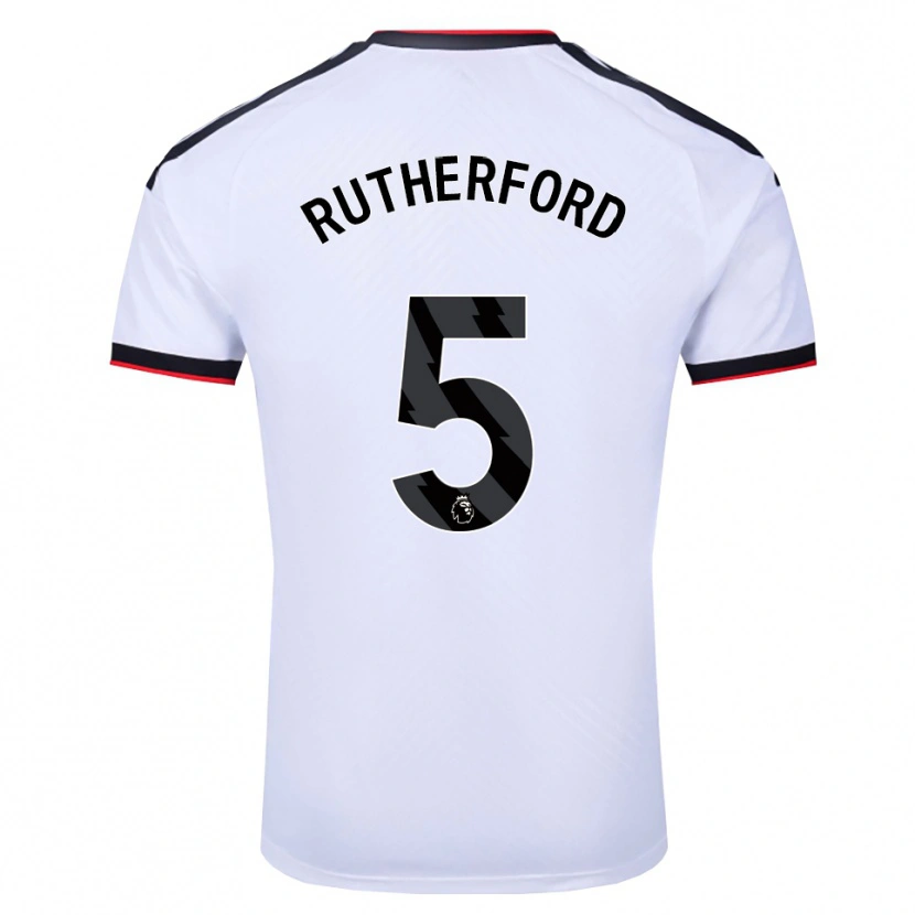 Danxen Dames Leeta Rutherford #5 Wit Zwart Rood Thuisshirt Thuistenue 2026/27 T-Shirt