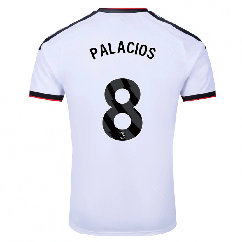 Danxen Dames César Palacios #8 Wit Zwart Rood Thuisshirt Thuistenue 2026/27 T-Shirt
