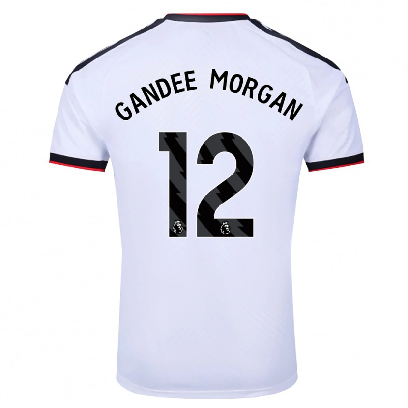 Danxen Dames Stella Gandee Morgan #12 Wit Zwart Rood Thuisshirt Thuistenue 2026/27 T-Shirt