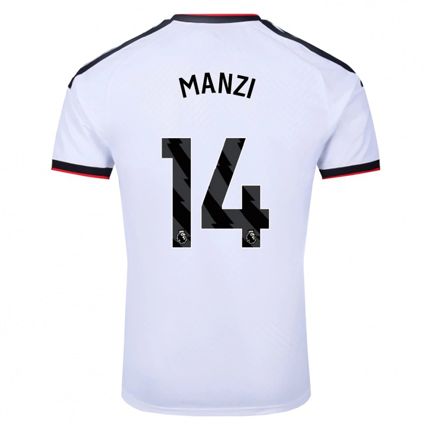 Danxen Dames Sophie Manzi #14 Wit Zwart Rood Thuisshirt Thuistenue 2026/27 T-Shirt