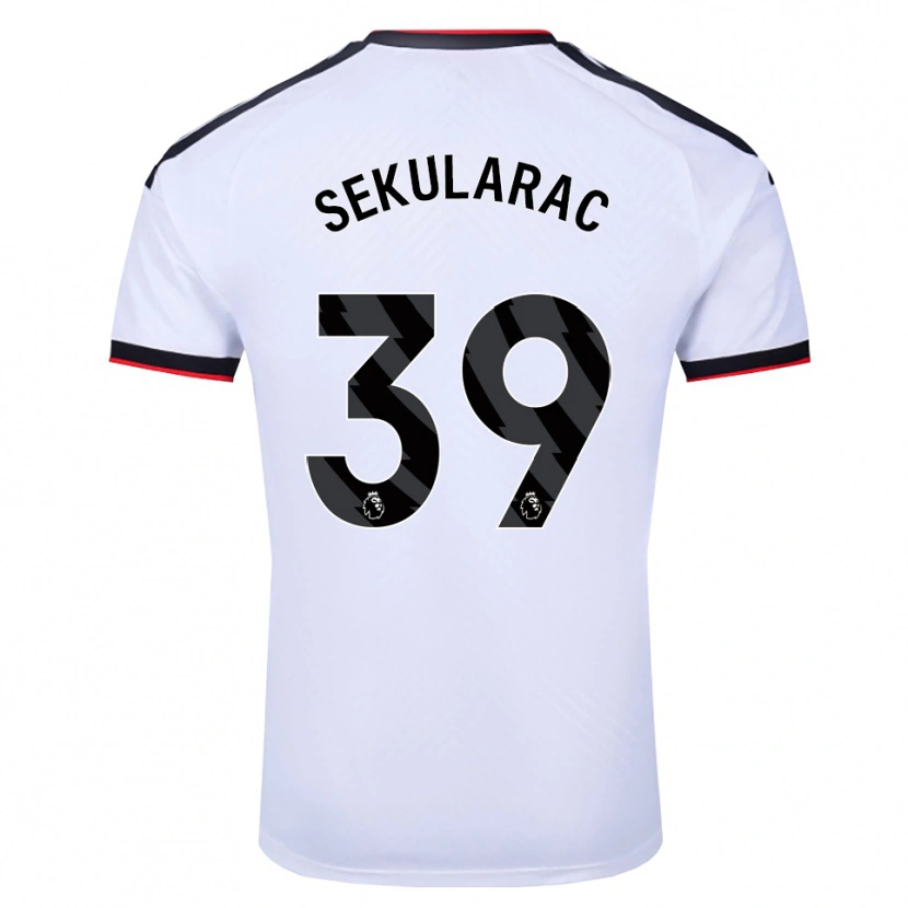 Danxen Dames Kristian Sekularac #39 Wit Zwart Rood Thuisshirt Thuistenue 2026/27 T-Shirt