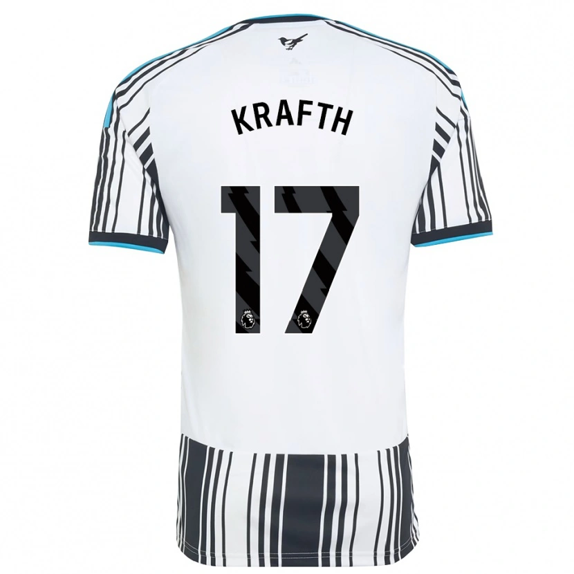 Danxen Dames Emil Krafth #17 Hemelsblauw Zwart Wit Thuisshirt Thuistenue 2026/27 T-Shirt