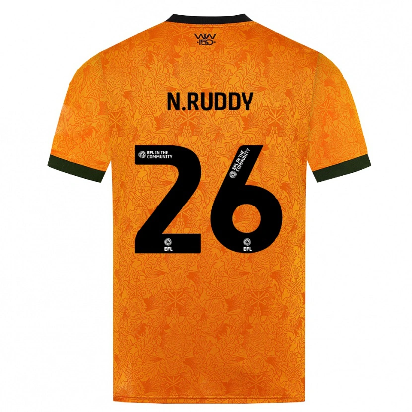 Danxen Dames John Ruddy #26 Oranje Zwart Thuisshirt Thuistenue 2026/27 T-Shirt