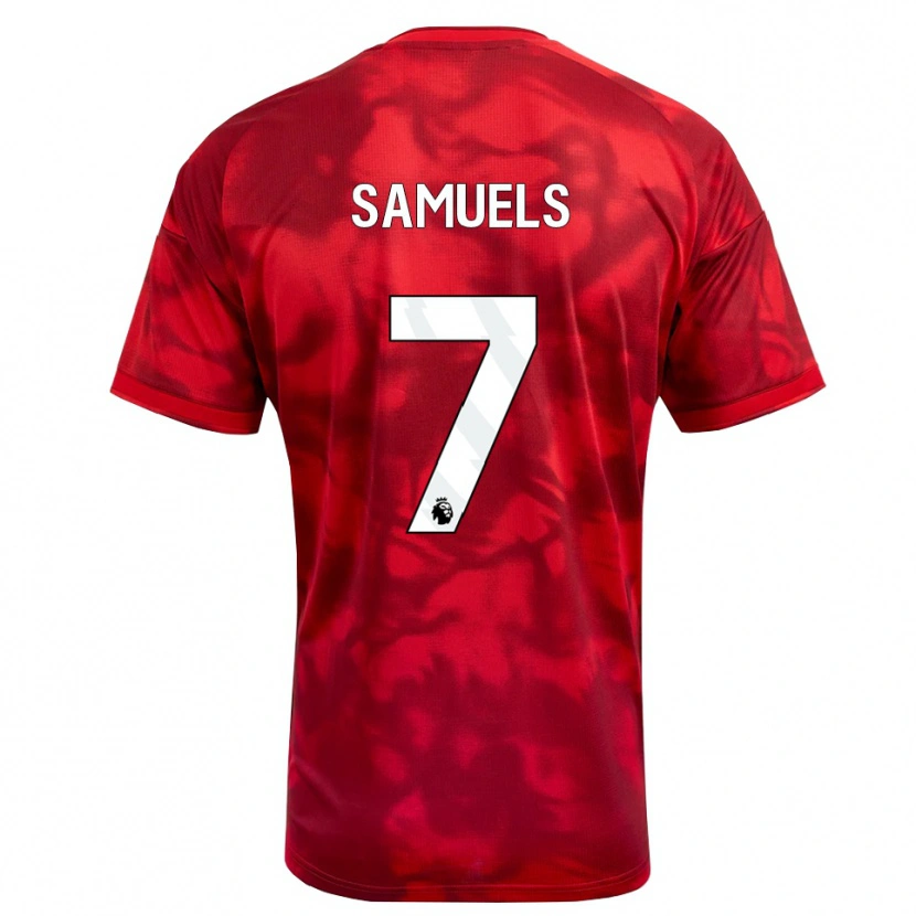 Danxen Dames Shakur Samuels #7 Krimson Wit Thuisshirt Thuistenue 2026/27 T-Shirt