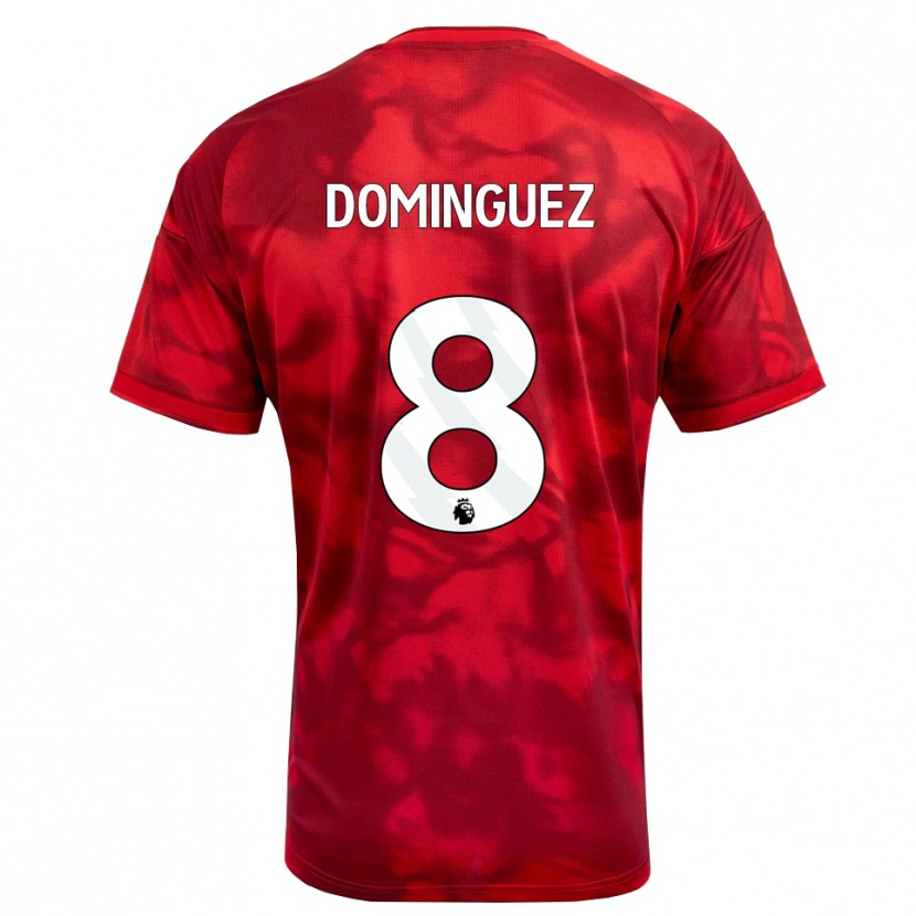 Danxen Dames Nicolás Domínguez #8 Krimson Wit Thuisshirt Thuistenue 2026/27 T-Shirt