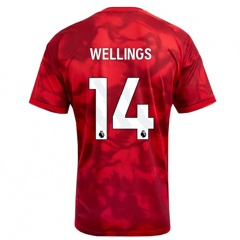 Danxen Dames Charlie Wellings #14 Krimson Wit Thuisshirt Thuistenue 2026/27 T-Shirt