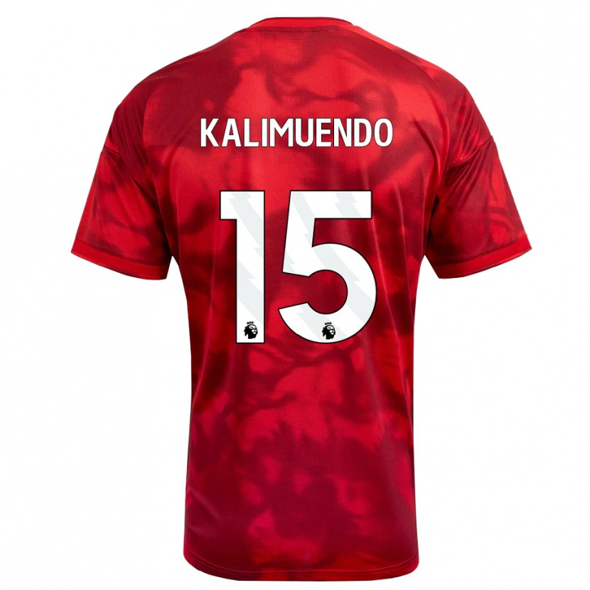 Danxen Dames Arnaud Kalimuendo #15 Krimson Wit Thuisshirt Thuistenue 2026/27 T-Shirt