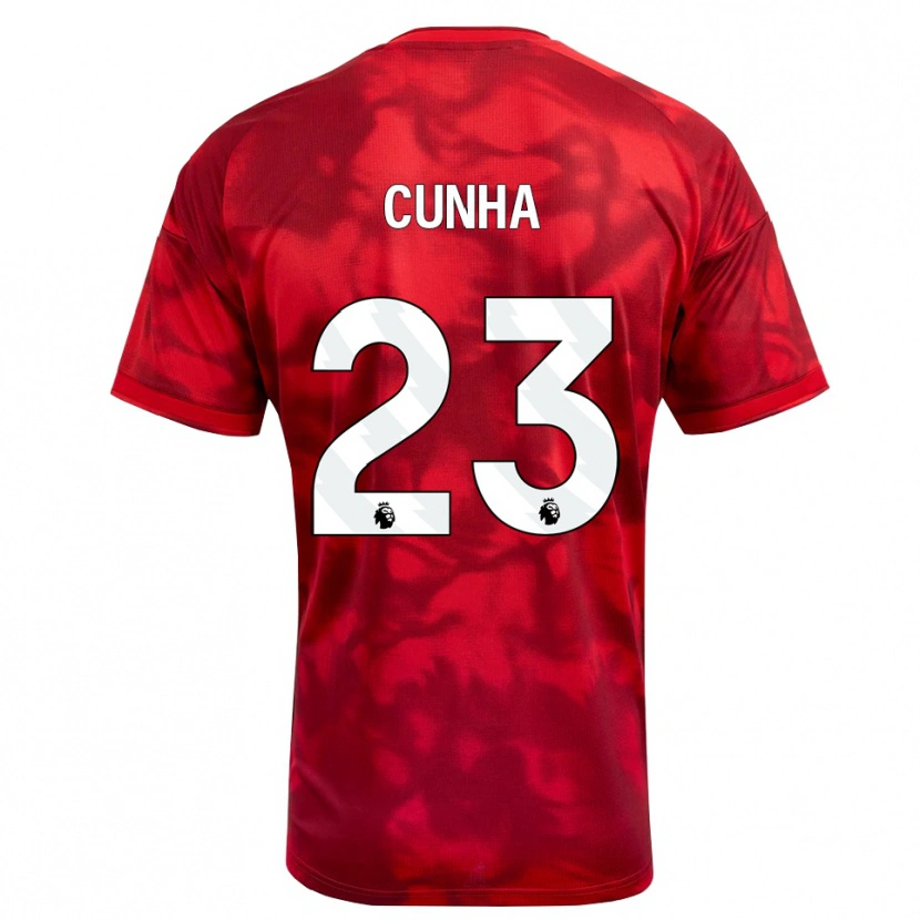 Danxen Dames Jair Cunha #23 Krimson Wit Thuisshirt Thuistenue 2026/27 T-Shirt