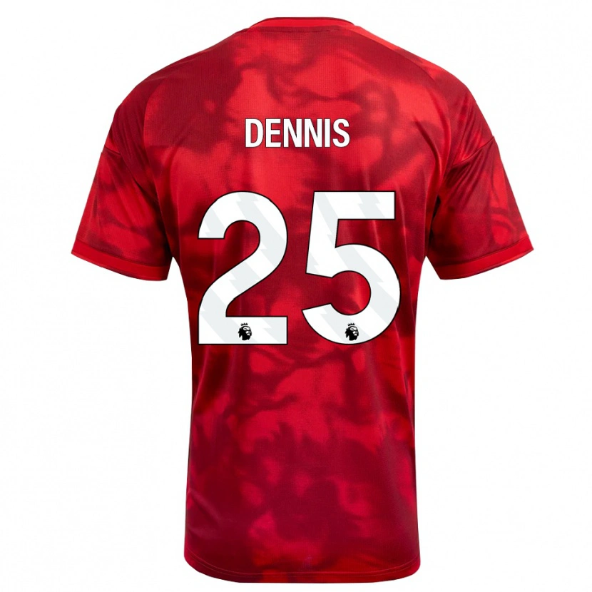 Danxen Dames Emmanuel Dennis #25 Krimson Wit Thuisshirt Thuistenue 2026/27 T-Shirt