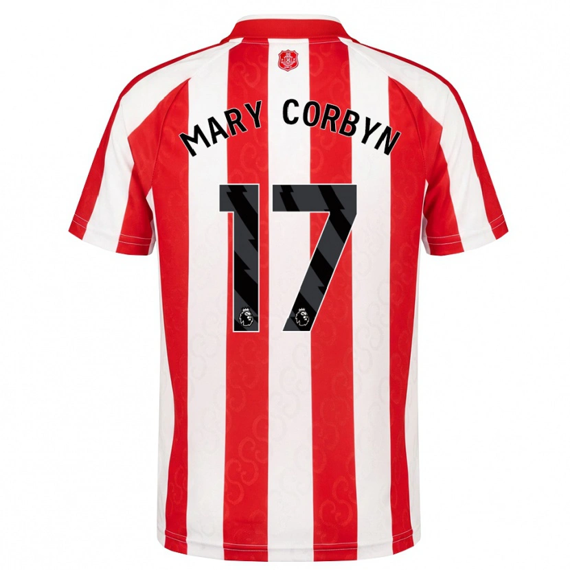 Danxen Dames Mary Corbyn #17 Rood Wit Zwart Thuisshirt Thuistenue 2026/27 T-Shirt
