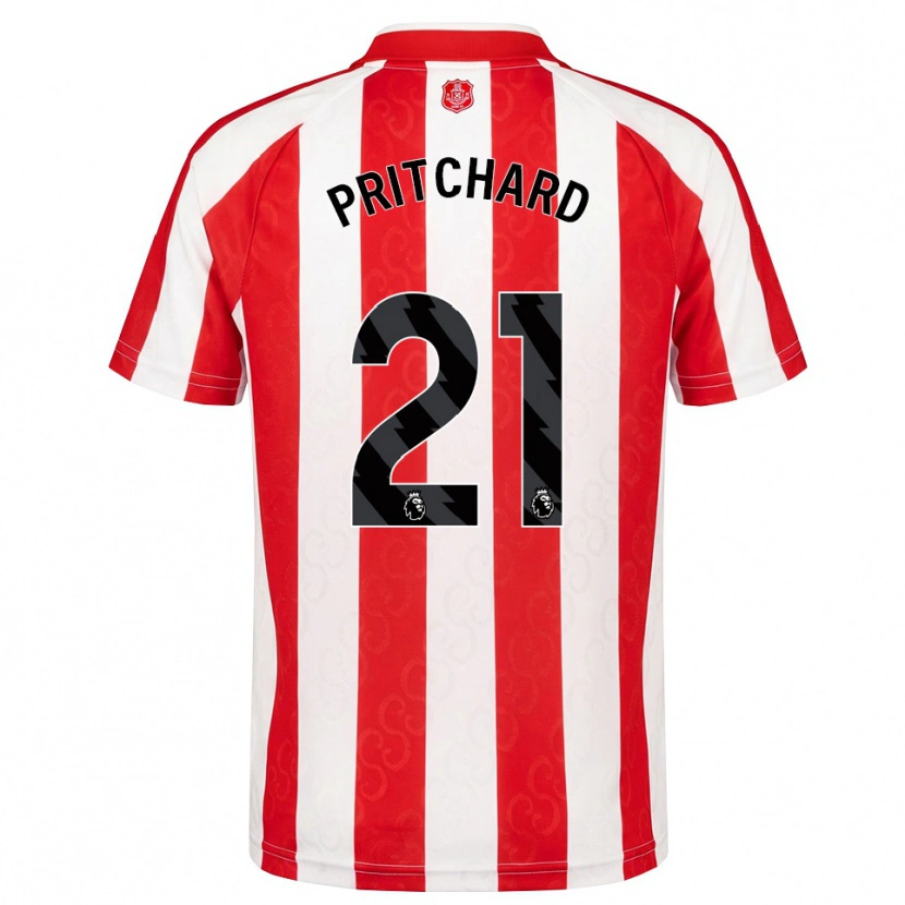 Danxen Dames Alex Pritchard #21 Rood Wit Zwart Thuisshirt Thuistenue 2026/27 T-Shirt