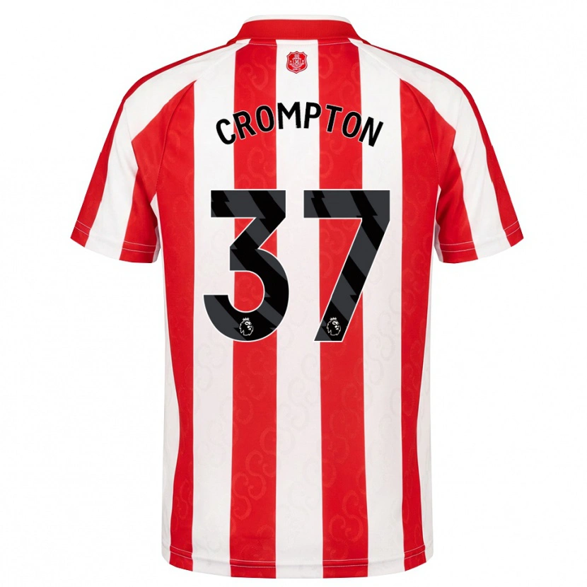 Danxen Dames Ben Crompton #37 Rood Wit Zwart Thuisshirt Thuistenue 2026/27 T-Shirt