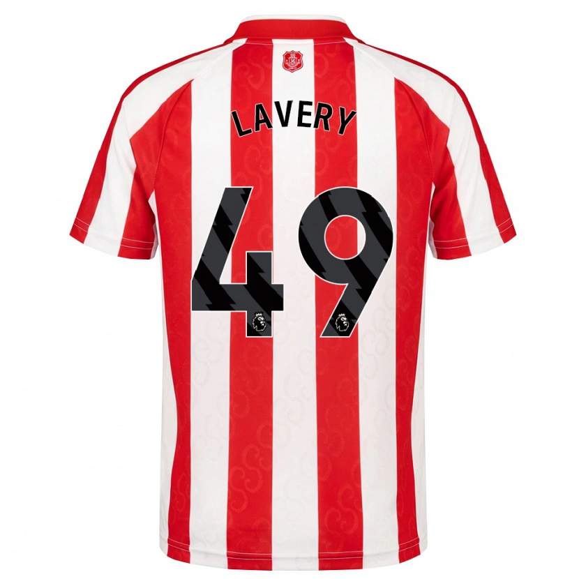 Danxen Dames Thomas Lavery #49 Rood Wit Zwart Thuisshirt Thuistenue 2026/27 T-Shirt