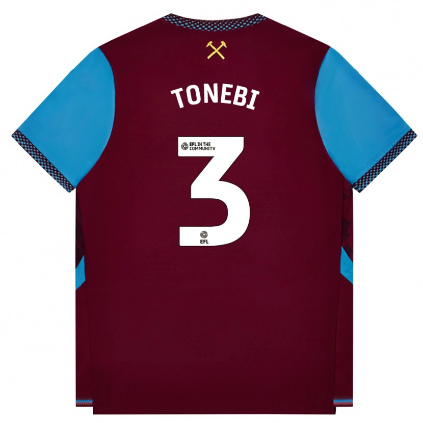 Danxen Dames Concilio Tonebi #3 Bordeaux Korenbloemblauw Thuisshirt Thuistenue 2026/27 T-Shirt