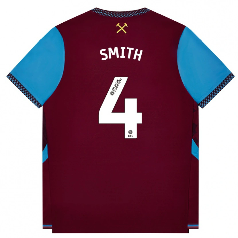 Danxen Dames Reon Smith #4 Bordeaux Korenbloemblauw Thuisshirt Thuistenue 2026/27 T-Shirt