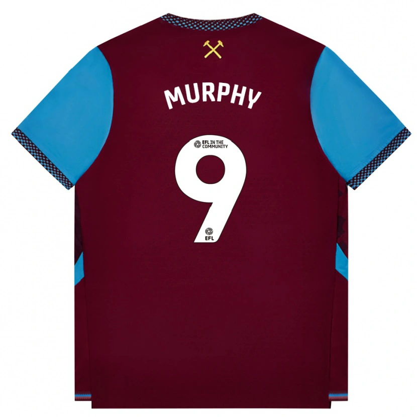 Danxen Dames Jett Murphy #9 Bordeaux Korenbloemblauw Thuisshirt Thuistenue 2026/27 T-Shirt