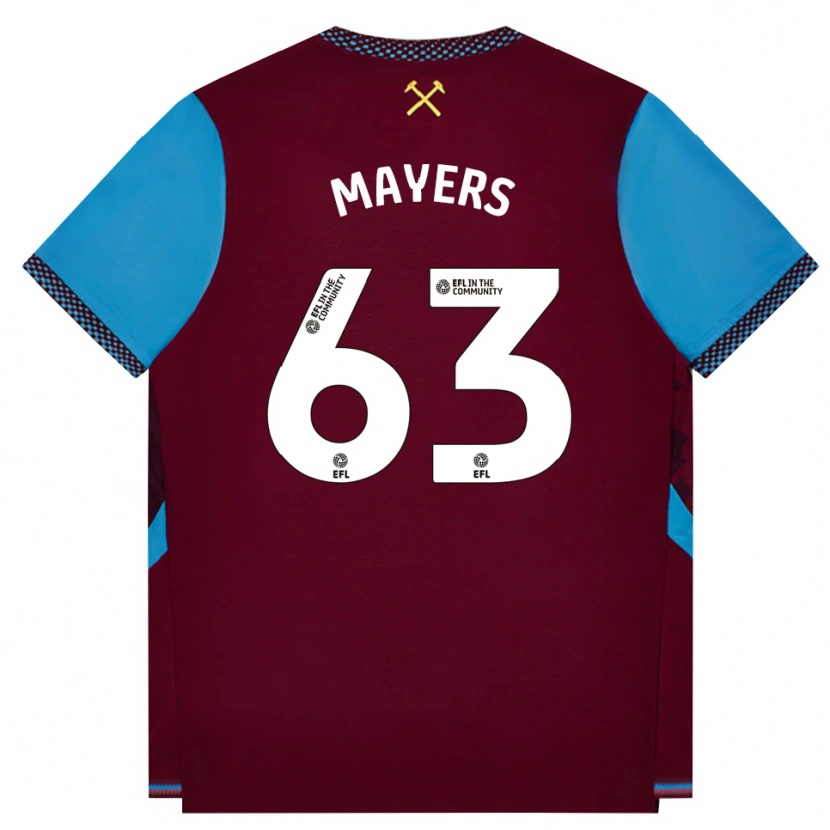 Danxen Dames Ezra Mayers #63 Bordeaux Korenbloemblauw Thuisshirt Thuistenue 2026/27 T-Shirt