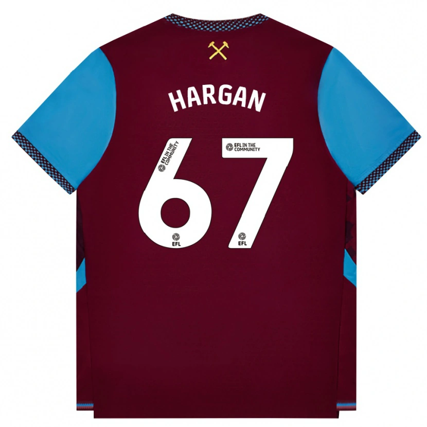Danxen Dames Riley Hargan #67 Bordeaux Korenbloemblauw Thuisshirt Thuistenue 2026/27 T-Shirt