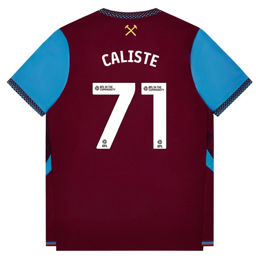 Danxen Dames Gabriel Caliste #71 Bordeaux Korenbloemblauw Thuisshirt Thuistenue 2026/27 T-Shirt