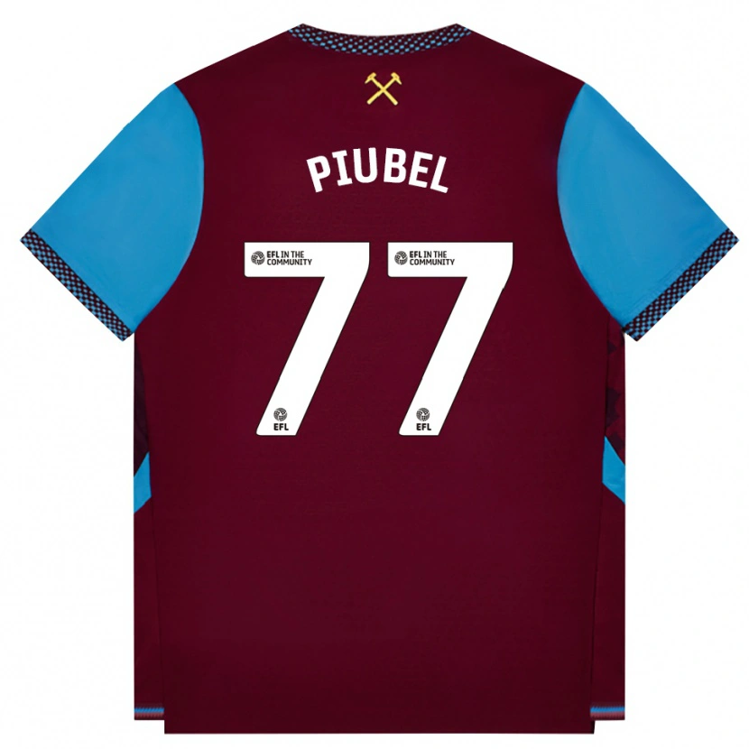 Danxen Dames Seraina Piubel #77 Bordeaux Korenbloemblauw Thuisshirt Thuistenue 2026/27 T-Shirt