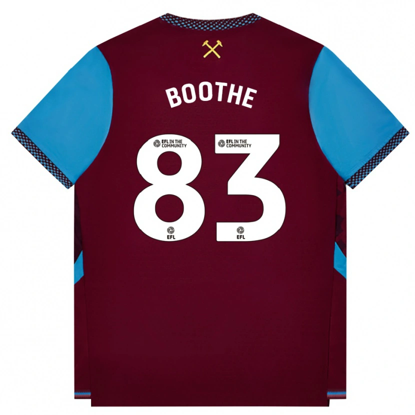 Danxen Dames Sebastian Boothe #83 Bordeaux Korenbloemblauw Thuisshirt Thuistenue 2026/27 T-Shirt