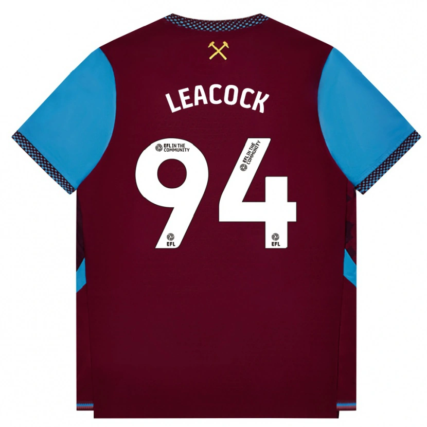 Danxen Dames Callum Leacock #94 Bordeaux Korenbloemblauw Thuisshirt Thuistenue 2026/27 T-Shirt