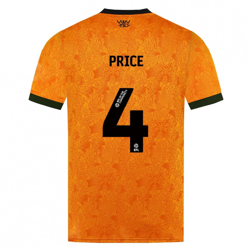 Danxen Dames Anna Price #4 Oranje Zwart Thuisshirt Thuistenue 2026/27 T-Shirt