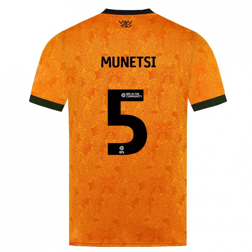 Danxen Dames Marshall Munetsi #5 Oranje Zwart Thuisshirt Thuistenue 2026/27 T-Shirt