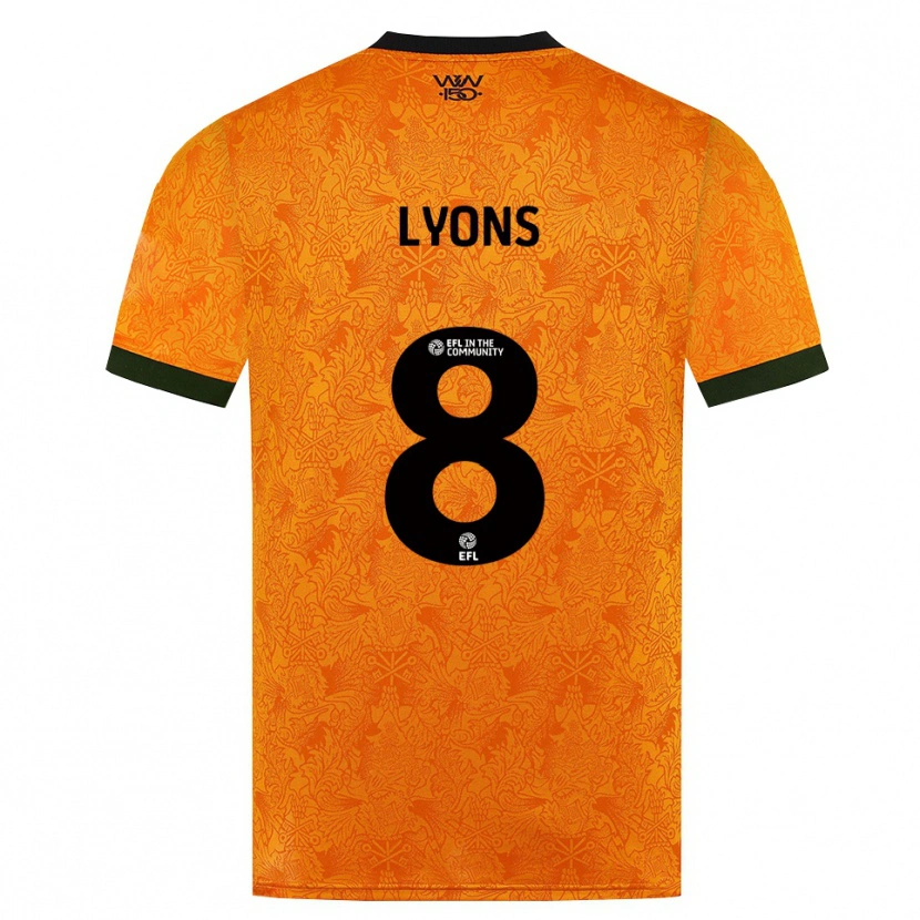 Danxen Dames Connor Lyons #8 Oranje Zwart Thuisshirt Thuistenue 2026/27 T-Shirt