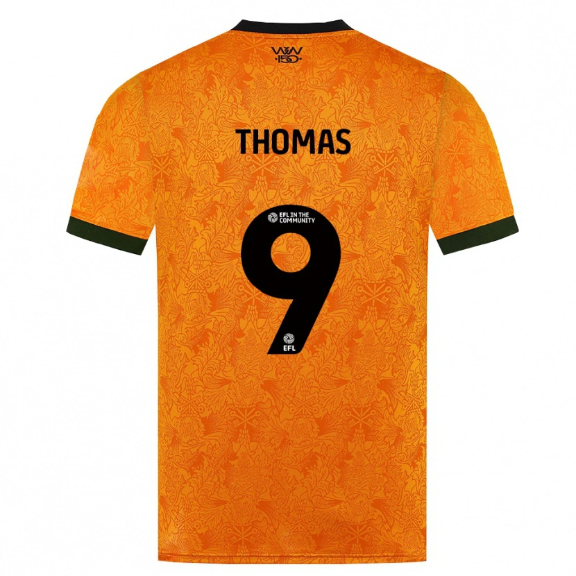 Danxen Dames Kaream Thomas #9 Oranje Zwart Thuisshirt Thuistenue 2026/27 T-Shirt