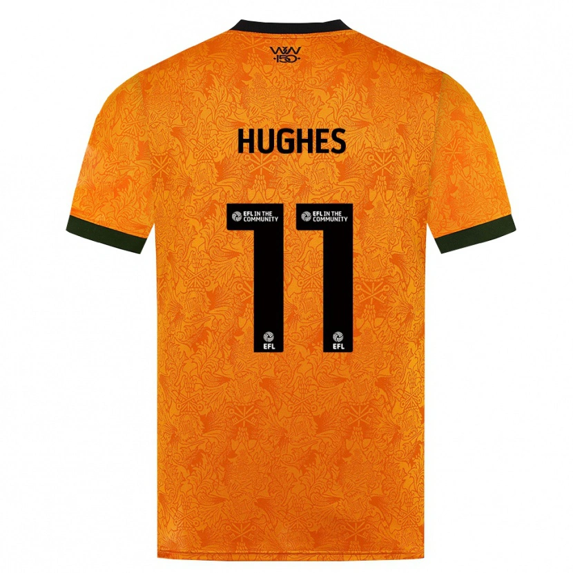 Danxen Dames Amber Hughes #11 Oranje Zwart Thuisshirt Thuistenue 2026/27 T-Shirt